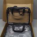 6 Packs Large Toy Storage Bags with Labels, Reusable Clear PVC Board Game Storage, Travel Waterproof Organizer Bags with Zipper for Building Blocks, Puzzle, Kids Books(3 large & 3 Extra Large) (black)