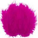 100pcs Rose Pink Fuchsia Feathers Fluffy Turkey Marabou Feathers 4-6 Inches for Crafts Dream Catcher Fringe Trim Colored Feathers Fly Tying Material