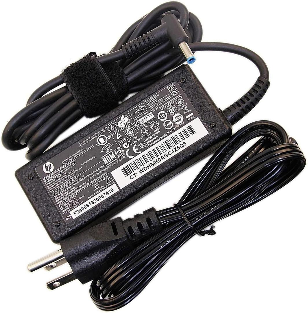 65W AC Power Charger, Compatible with HP Probook and Pavilion Laptops, Fast Charging, 19.5V 3.33A, 4.5*3.0mm Blue Connector, Charging Adapter Cord