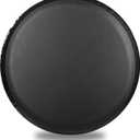 Moonet 24-26 inch Spare Tire Cover Thickening Leather Universal Fit for Jeep, Trailer, RV, SUV, Truck, Tough Tire Wheel Soft Cover (Fits Entire Tire Diameters 24-26 inch) (Black)