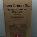 Mueller M-Resin Heavy Duty Tall Planter, Indoor/Outdoor Grande Plant, Tree, Flower Pot, 2-Piece Set, 27.5, Modern Design, Built-in Drainage, Mocha
