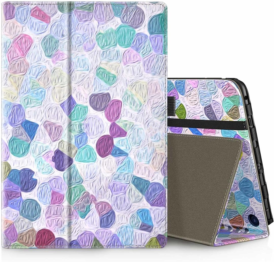 ANNAPRO Case for Amazon Kindle Fire HD 10 Tablet (13th/11th Generation, 2023/2021 Release) & Fire HD 10 Plus Tablet - Slim Folding Stand Folio Cover with Auto Wake/Sleep and Hand Strap, Watercolor