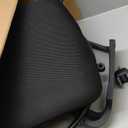 Drafting Chair Tall Office Chair Adjustable Swivel Rolling Mesh Height with Lumbar Support Arms Footrest Mid Back for Adults Standing Desk Drafting Stool (Black)