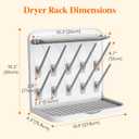 Lifewit Baby Bottle Drying Rack with 10 Hooks, Newborn Essentials Must Haves, Countertop Holder Organizer for Baby Stuff, Rack Dryer for Pacifiers, Weighted Straws, Pump Parts