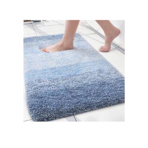Arotive Microfiber Bathroom Rugs, Shaggy Soft and Absorbent Bath Rug, Non-Slip, Thick Plush Machine Washable Dry Bath Mats for Bathroom, Tub and Shower, 24x16, Light Blue, Rectangular