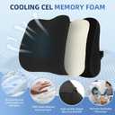 Lumbar Support Pillow for Office Chair, Memory Foam Lumbar Pillow for Lower Back Pain Relief (xiaoyaokaoblack)