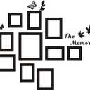 10 Pcs Picture Frames Wall Decal The Memories Vinyl Stickers, Removable Photo Frame Butterflies Leaves Art DIY Sticker Mural for Bedroom Playroom Living Room Office Home Window Door Decoration