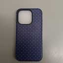 Jusy Compatible with MagSafe Polka Dot Case for iPhone 15 Pro, Cute Aesthetic Polka Dots Magnetic Phone Case, Soft TPU and Hard PC Protective Phone Cover for Women Girls (Matte), Navy Blue