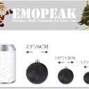 2 x Emopeak 24Pcs Christmas Balls Ornaments for Xmas Christmas Tree - 4 Style Shatterproof Christmas Tree Decorations Hanging Ball for Holiday Wedding Party Decoration (Black, 1.6"/4.2CM)