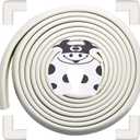 Baby Proofing Edge and Corner Guards, (16.4ft Edge + 4 Corners) Safety Furniture Bumper, Baby Corner Protector for Fireplace, Table, Stair, Cabinet, 3M Adhesive, White