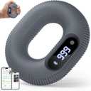 Grip Strength Trainer with Smart Bluetooth APP, Countable Hand Extension Exerciser for Muscle Building and Injury Recover, Portable Hand Exerciser at Office, School and Home Use, Silicone (30 LB)