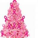 20 Pcs 10 Inch Large Breast Cancer Awareness Tree Picks Set with Pink Ribbon & Stick Cancer Awareness Support for Breast Love Day Tree Decoration Front Door Home Decor