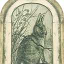 Marsrut Rustic Wooden Vintage Wall Rabbit Decor | Farmhouse Bunny Art Decorations for Living Room, Home Office, and Nursery | Easter Bunny Posters (12x8 inch, 3D with Frame, 2D-Unframed) (2D)