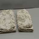 jinchan Linen Blend Curtain Floral Curtains for Living Room 108 Inch Length Sage Green Printed Curtain Rod Pocket Back Tab Farmhouse Peony Flower Patterned Drapes Bedroom Window Curtains Set 2 Panels