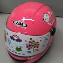 Kids Motorcycle Helmet with Panda Design and Racing Gloves Set, DOT Certification (Black)