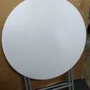 BTExpert 32" Round 43" Bar Height White Granite Plastic Folding Table Portable Commercial Table Banquet Card Coffee Dining Cocktail Table for Wedding Party Event Home Kitchen Outdoor