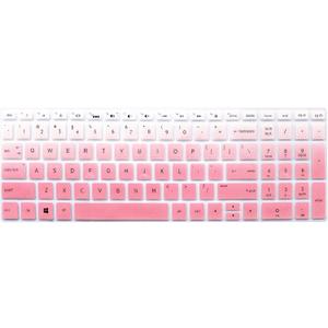 Keyboard Skin Compatible for HP Laptop 15.6 inch Spectre x360 15-CH011DX, 2018 Flagship HP 15-ay191ms, HP Envy X360 2-in-1 15M, HP 15-CB 15-CC/CD 15-BW/BS, 17.3" HP Envy 17-BS/BW Series -Ombre Pink