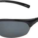 Dioptics Solar Comfort Cascade Sport Sunglasses Polarized Wrap, Black, 54 mm