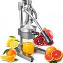 Cast Iron Juicer Hand Press Manual Citrus Squeezer for Lemon Orange Lime Pomegranate, Heavy Duty Countertop Juice Press Extractor with Cup, Commercial Bar Kitchen Tool
