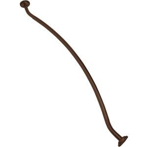 Bath Bliss Curved Shower Rod | Adjustable 42"-72" Inch | Bathroom Shower Curtain and Liner Rod | 33% More Space | Wall Mounted | Easy Installation | Oil Rubbed Bronze