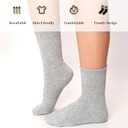 Women's Socks, Cotton Crew Socks with Seamless Toe, Womens Socks for Running, Casual, Office& School, 4 Pairs, Size 6-9 (Khaki)