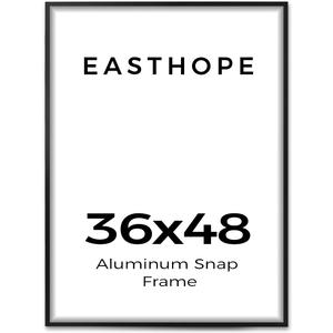 Easthope 36x48 in Black Aluminum Poster Frame, Wall Mount, 1 Pack