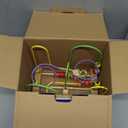 QZMTOY Wooden Toys for Toddlers, Bead Maze Toy for Toddlers with Colorful Animals Fruits Shapes, Educational Counting Learning Circle Toys for Kids, Classic Gifts for Boys Girls Baby