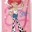 Jay Franco Plush Throw Blanket  46" x 60" Inches Kids Hero Soft & Cozy Fleece Throw for Bedroom & Couch Dcor, Official Licensed Product, Pink - Toy Story Jessie