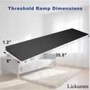 LIEKUMM 1.2" Rise Rubber Threshold Ramp for Doorways & Home Steps, 2500 lbs Heavy Duty Wheelchair Door Ramp, Non-Slip Indoor Outdoor Transition, 35.5" Wide, Cuttable