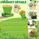 Hollowfly 12 Pack St. Patrick's Day Treat Boxes Irish Shamrock Leprechaun Table Decorations Clover Paper Candy Cookie Gift Box Bags Flower Vase for St. Patrick's Spring Activity Home Tabletop Decor