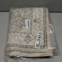 Hallway Washable Runner Rug - 3x6 Kitchen Rugs Entryway Rug Runner Vintage Soft Floor Mat Non Slip Indoor Farmhouse Carpet for Bathroom Living Room Bedroom (3 X 6, Beige)