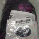 Topcosplay Women's Wig Halloween Costume Cosplay Purple Wigs with Braid (Purple mixed Red)