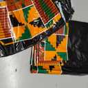 Oudain 6 Pcs 54" x 108" Kente Plastic Tablecloths Black History Month Table Covers Juneteenth Tablecloths Disposable African American Table Decorations for Kwanzaa Home Decor(Black,Fresh)