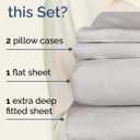Extra Deep King Sheet Set - 4 Piece Breathable & Cooling Bed Sheets - Easily Fits 18 to 24 inch Mattress - Ultra Soft, Wrinkle & Fade Free w/ Extra Deep Pockets - Hotel Luxury Bedding - French Grey