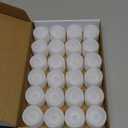 Homemory 24Pcs Flickering Flameless Candle Battery Operated, 200+Hours Fake Electric LED Tea Lights for Votive, Centerpiece Table Decorations, Wedding, Aniversary, Halloween, Christmas (Warm White Glow  White Body)