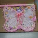 Butterfly Party Decorations Set with Bat and Blindfold, 14 x 12 in Pink Butterfly Birthday Piata with Bow and Wildflower Print, Girls Birthday Party Decorations