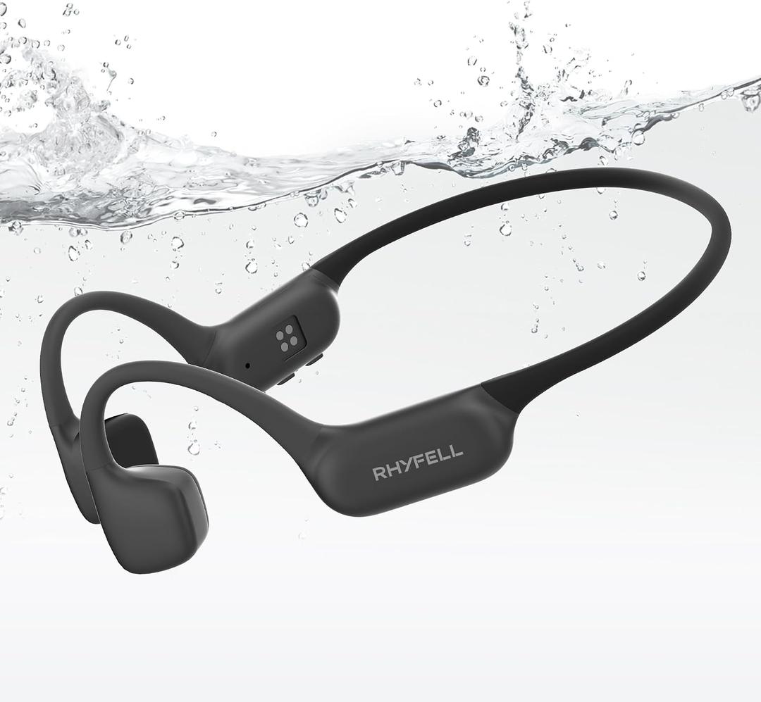 Swimming Headphones, Bone Conduction Headphones, Built-in MP3 Player with 32GB Memory, 10H Playtime, Bluetooth 6.0, IP68 Waterproof Open Ear Headphones for Swimming Underwater, Running, Surfing