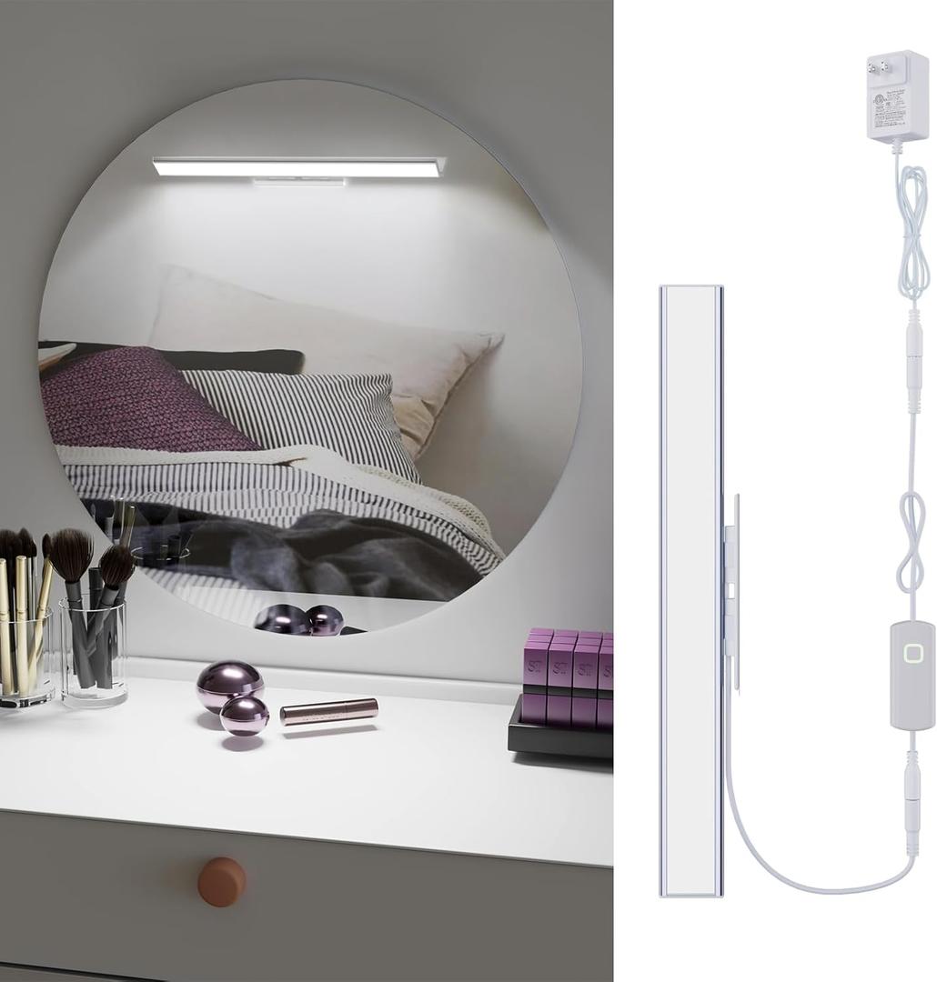 MY BEAUTY LIGHT Bright Dimmable Led Vanity Light Bar for Mirror, 2600K-6800K Adjustable Color Temperature Bathroom Vanity Light Fixtures, 0-135 Angle Adjustable LED Makeup Mirror Lights