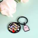 Cute Random Gifts for Boyfriend Witchy Christmas Decoration Keychain for Men Him Stocking Stuffers for Adults Funny Gag Gift for Women Valentine's Gift for Couples Horror Movie Stuff for Boyfriend