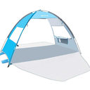 OutdoorMaster Beach Tent Sun Shelter with 2 Ventilated Doors, UPF50+ Easy Setup Beach Tent Canopy for 3 Person, Lightweight & Portable Family Beach Umbrellas for Sand with Carrying Bag - Blue