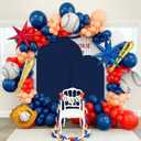 Navy Blue Arch Backdrop Cover Set of 2 Spandex Fitted Arch Covers,Chiara Baby Bridal Shower Party Birthday Banquet (Navy Blue, 7.2ft+6ft)