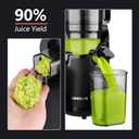 Cold Press Juicer Machine-Compact Juicer Machines Up to 92% Juice Yield 5.3" Wide Chute for High Nutrient Fruits Vegetables,Slow Masticating Juicer Easy Clean with Brush Pulp Measuring Cup Reverse