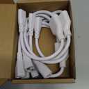 4 Pcs T5 T8 LED Splitter Cable 3pins LED Wire Tube Connector 1to 2 Way Splitter Extension Cord for Ceiling Lights, Integrated Tube Lamp Holder Socket