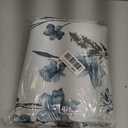 H.VERSAILTEX 100% Blackout Curtains for Bedroom Cattleya Floral Printed Drapes 63 Inches Long Leah Floral Pattern Full Light Blocking Drapes with Black Liner Rod Pocket 2 Panels, Grey/Blue