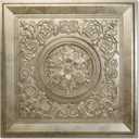 WOWSTAR 12-Pack 24"x24" Drop Ceiling Tiles, Vintage Style Waterproof Glue up Ceiling Panels Decor, Antique Gold