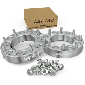 Customadeonly 8x6.5 to 8x6.69 Wheel Adapters (8x165.1 to 8x170) – 2pcs 1.5 Inch (38mm) Adapters with 126mm Bore, 9/16" Studs – Enable 8x6.5 Hubs to Fit 8x170 Wheels – CNC Machined Forged Aluminum