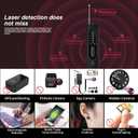 Hidden Camera Detector RF Bug Detector & Wireless Signal Scanner | Spy Camera Finder for Office, Bathroom, Travel | 5 Sensitivity Levels | 25 Hour Battery (Black)