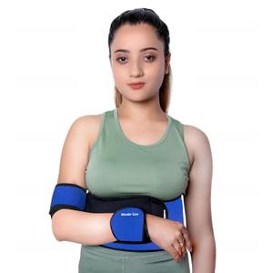 Wonder Care Left Right Shoulder Immobilizer Arm Sling Elastic Brace for Clavicle Collar Bone Dislocation Subluxation Shoulder stabilizer Compression Brace After Rotator Cuff Surgery (Special (42-54"), Blue)