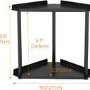 2 Tier Bathroom Counter Organizer, Vanity Organizer Corner Shelf, Skincare, Makeup Countertop Organizers, Kitchen, Bathroom Counter Storage, Black