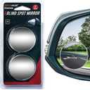 Performore 2 Pack of Blind Spot Car Mirrors, 2 Inch Round HD Glass Convex Rear View Wide Angle Side Mirror Blindspot with Self Adhesive Back for Universal Vehicles (Fixed)